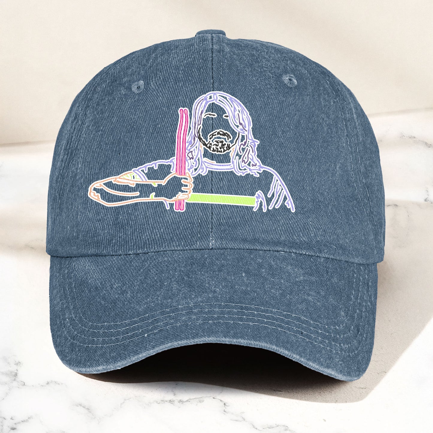 Dave Grohl Denim Cap – Retro Foo Fighters Merch Gift for Dad (With Box)
