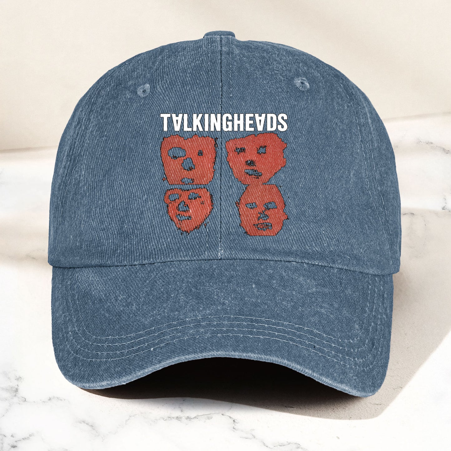 Talking Heads Graphic Remain in Light  Graphic Denim Cap – Retro Music Fan Cap Gift For Dad (With Box)