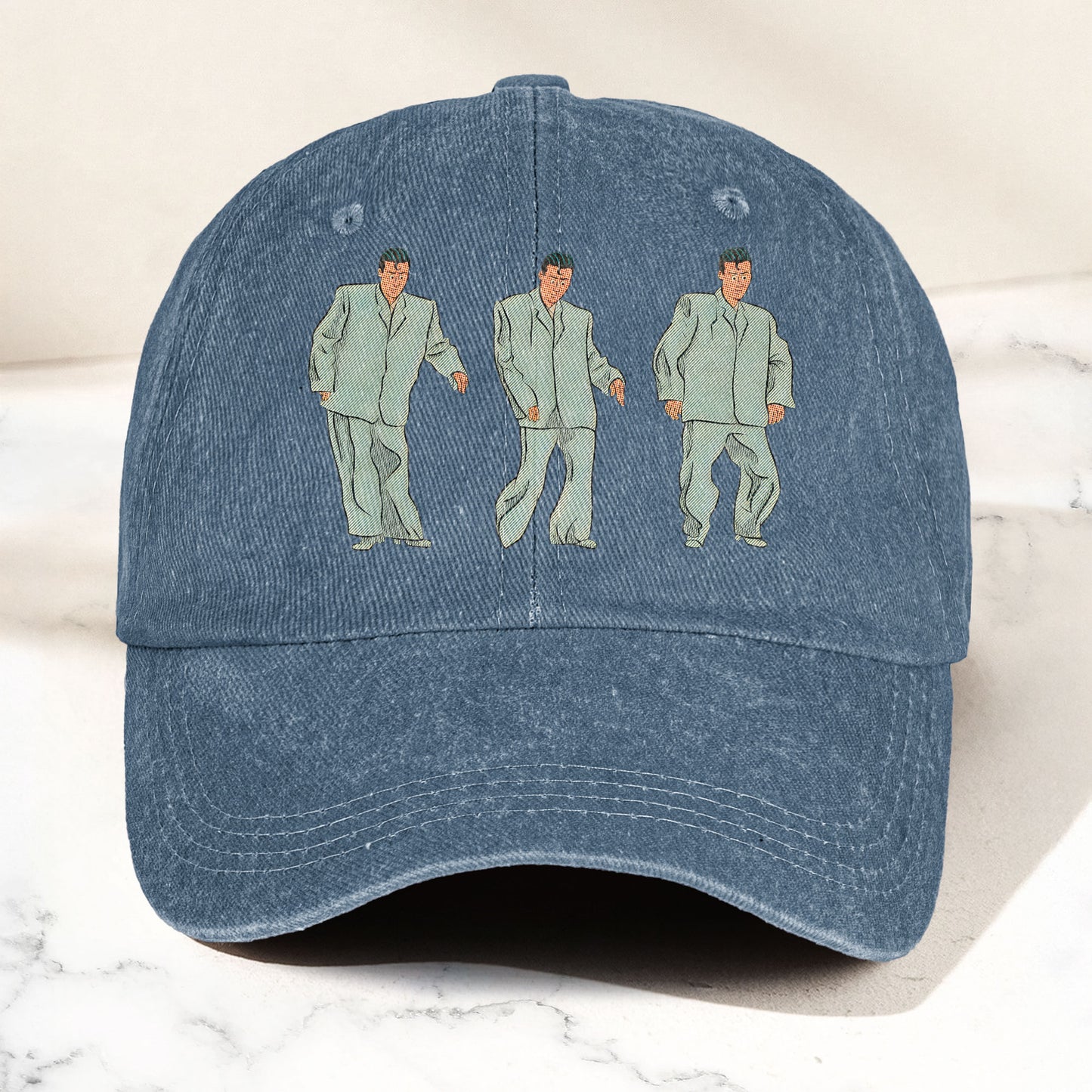 Vintage Comic Talking Heads Denim Cap – Talking Heads Tribute Merch Dad Hat (With Box)