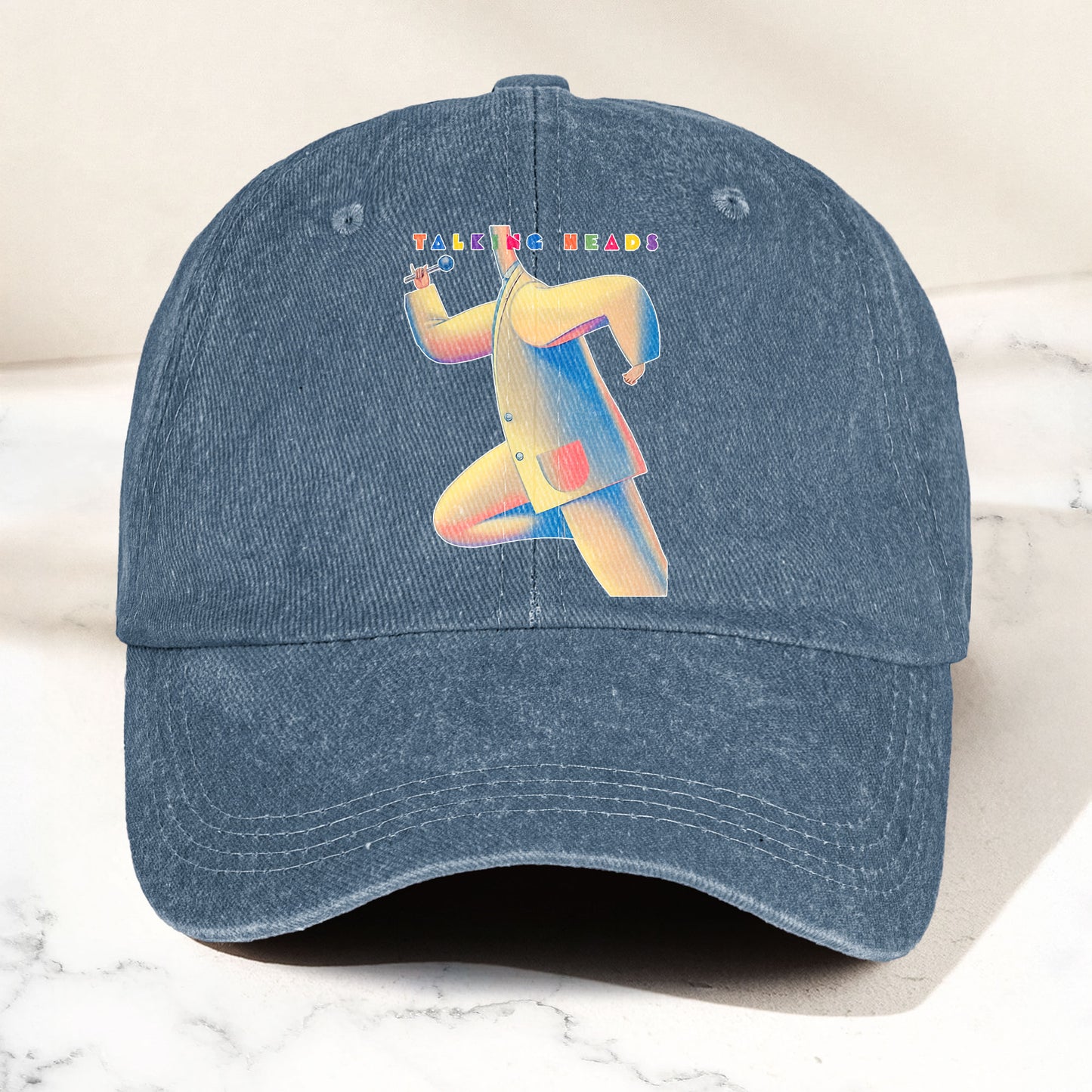 Talking Heads 80s The Band & Their Music Denim Cap – Retro Music Fan Cap Gift For Dad (With Box)