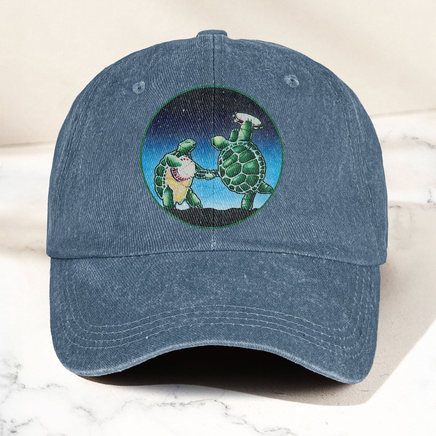 Grateful Dead Terrapin Station Denim Cap – Grateful Dead Tribute Merch Dad Hat (With Box)