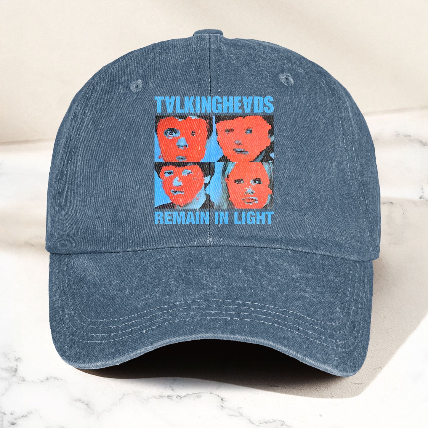 Talking Heads Remain in Light Punk Rock Music Denim Cap – Retro Music Fan Cap Gift For Dad (With Box)