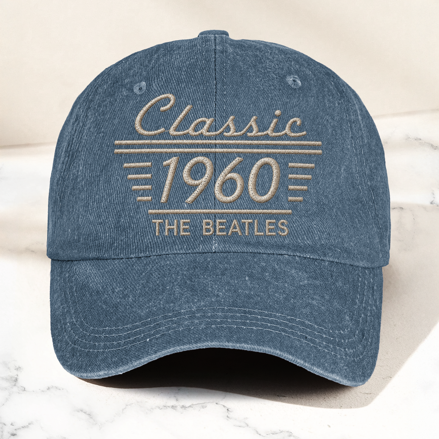 The Beatles Classic 1960 Est Rock And Roll Pop Band Music Merch Graphic Denim Cap – Retro Vintage Dad Cap Gift For Dad (With Box)