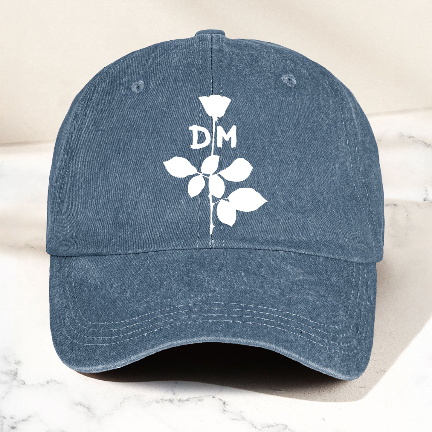 Depeche Mode Rose Denim Cap – Retro  Depeche Mode Tribute Merch Dad Hat (With Box)