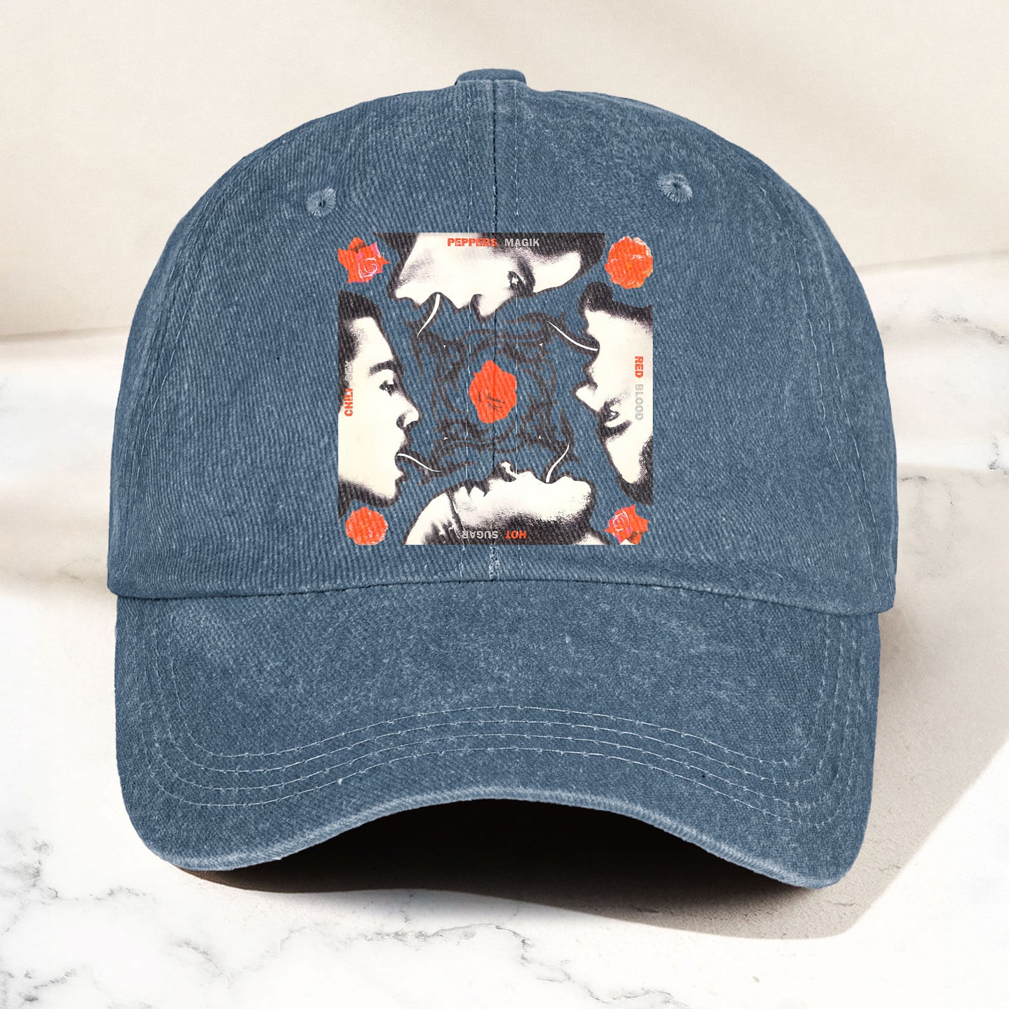 Blood Sugar Sex Magik Graphic Denim Cap – Vintage Red Hot Chili Peppers Album Merch Gift for Dad (With Box)