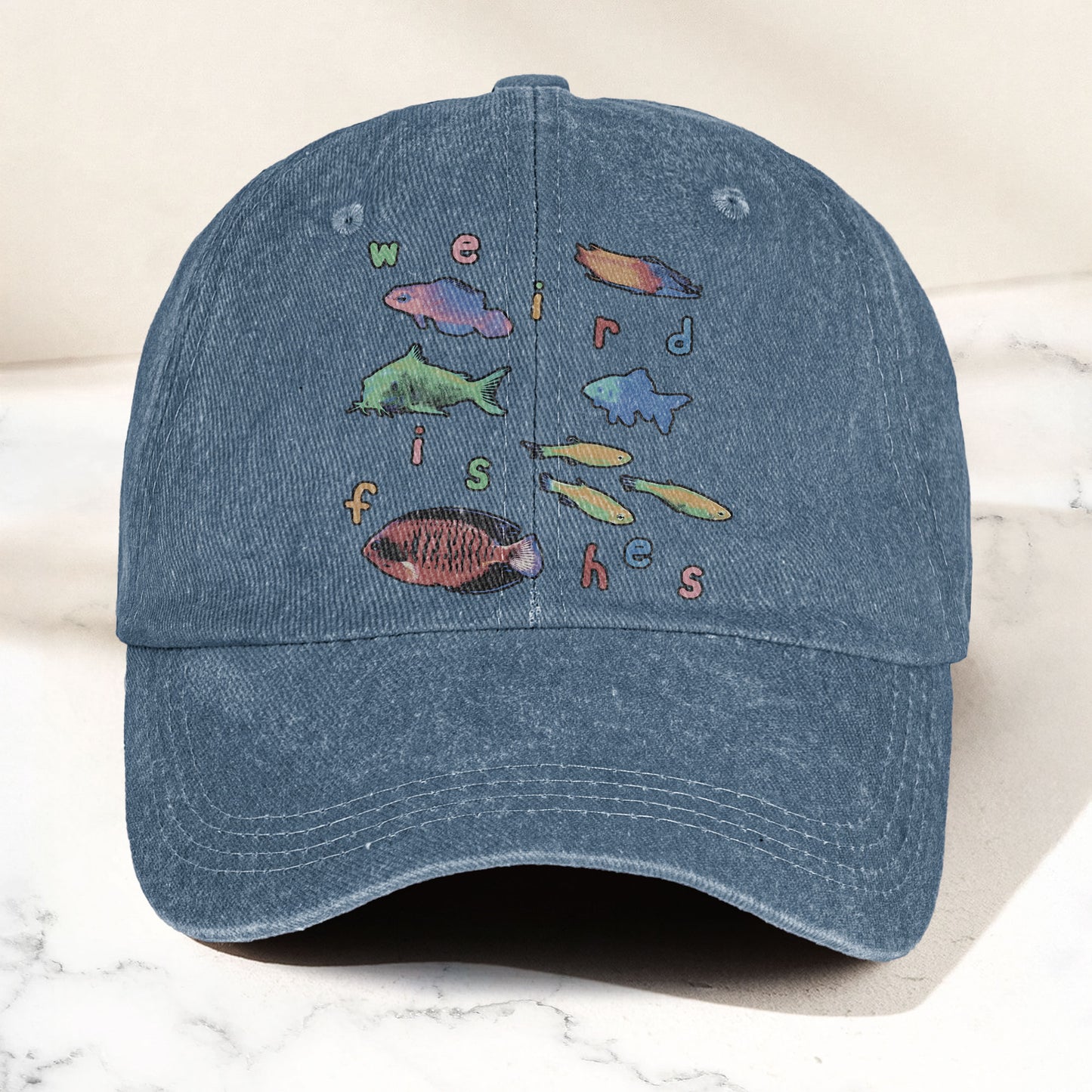 Radiohead Weird Fishes Denim Cap – Radiohead Tribute Merch Dad Hat (With Box)