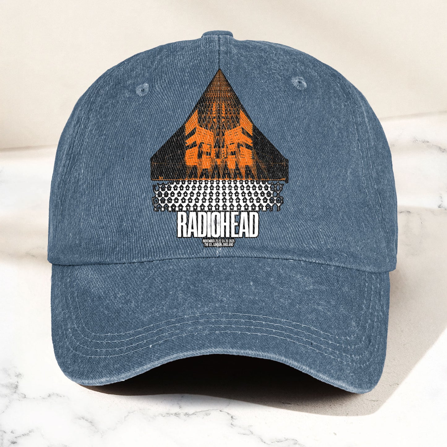 Radiohead Live in London Denim Cap – Retro Radiohead Tribute Merch Dad Hat (With Box)