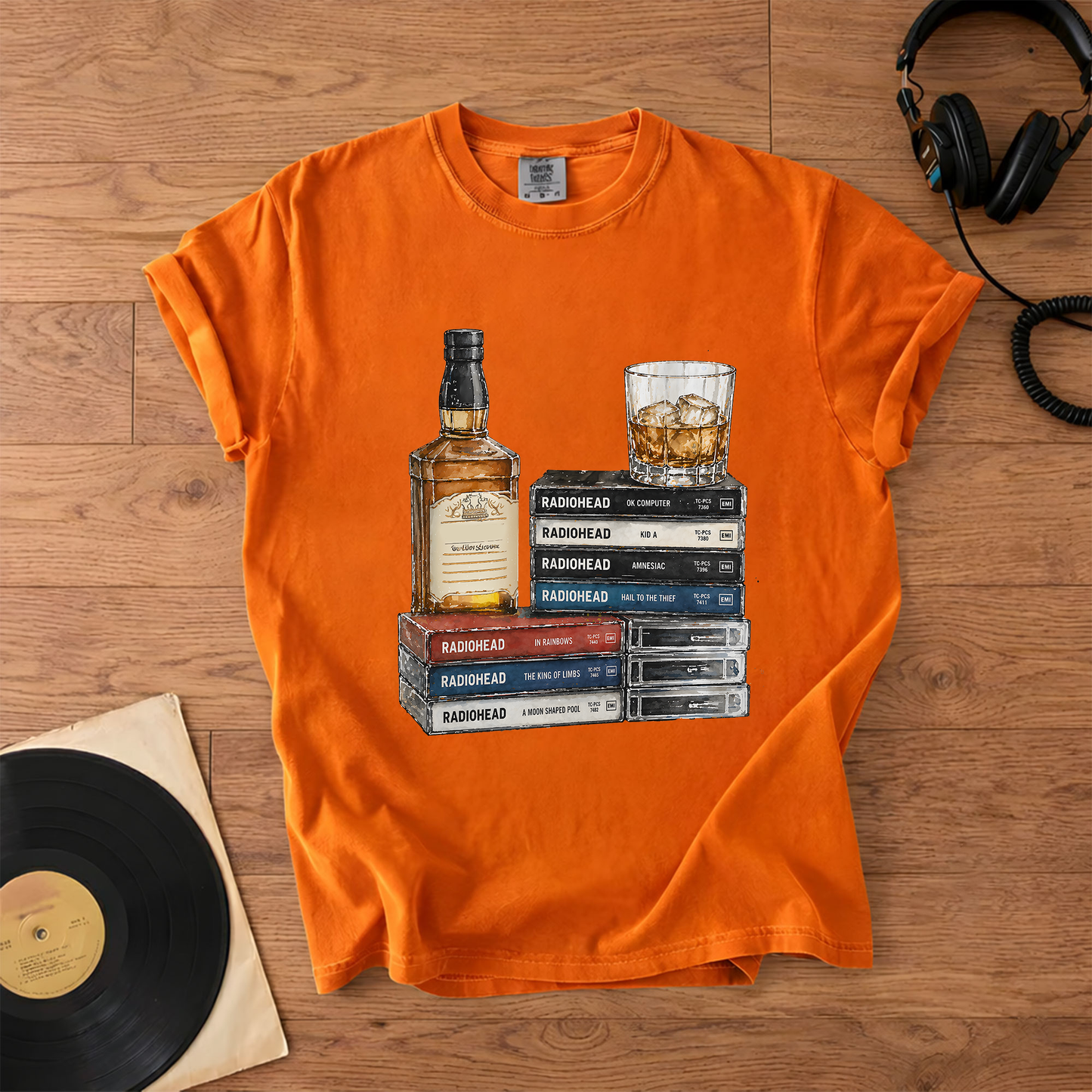 Radiohead Cassette Album Collection T-Shirt – Retro Music Jimmy Buffett Merch Tee