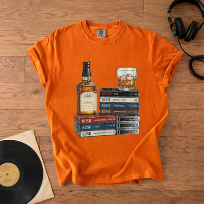 Rush Band Cassette Album Collection T-Shirt – Retro Rock Music Rush Band Merch Tee