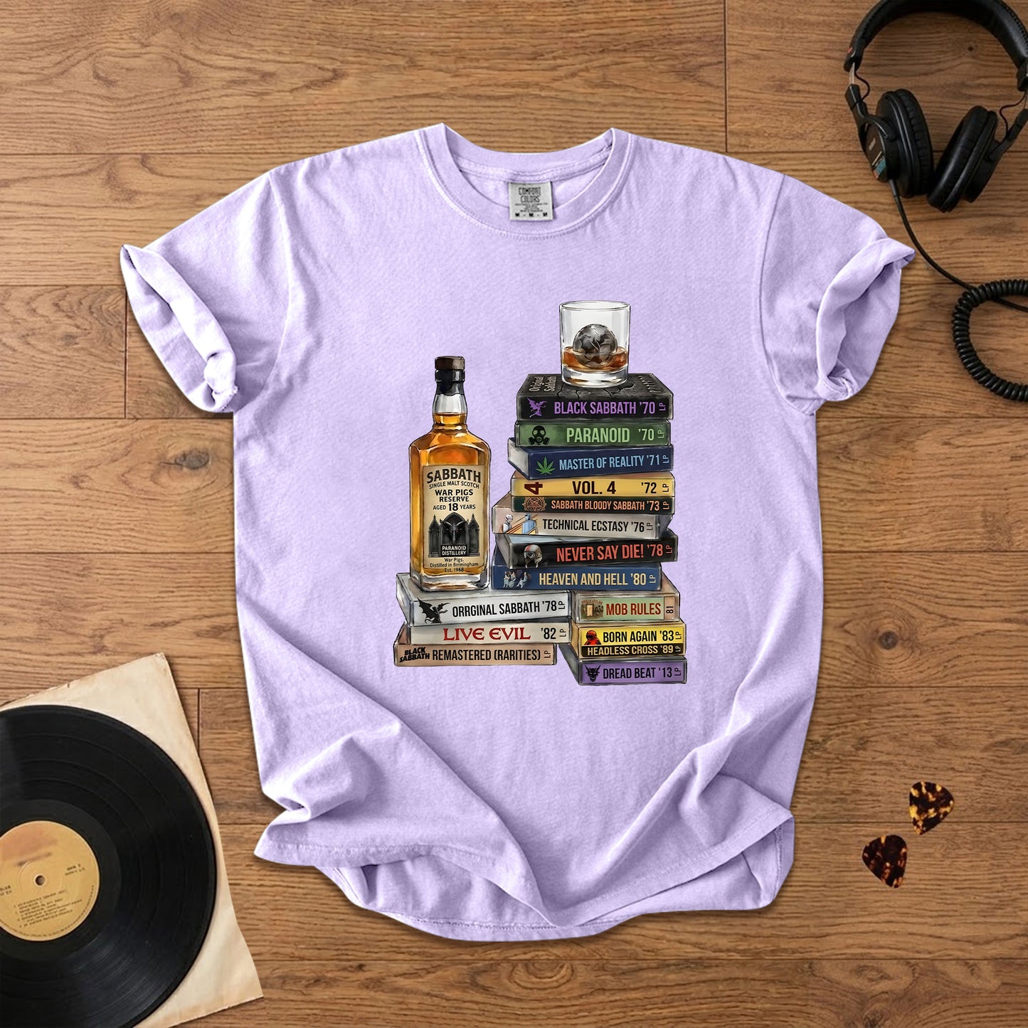 Black Sabbath Cassette Album Collection T-Shirt – Retro Rock Music Black Sabbath Merch Tee