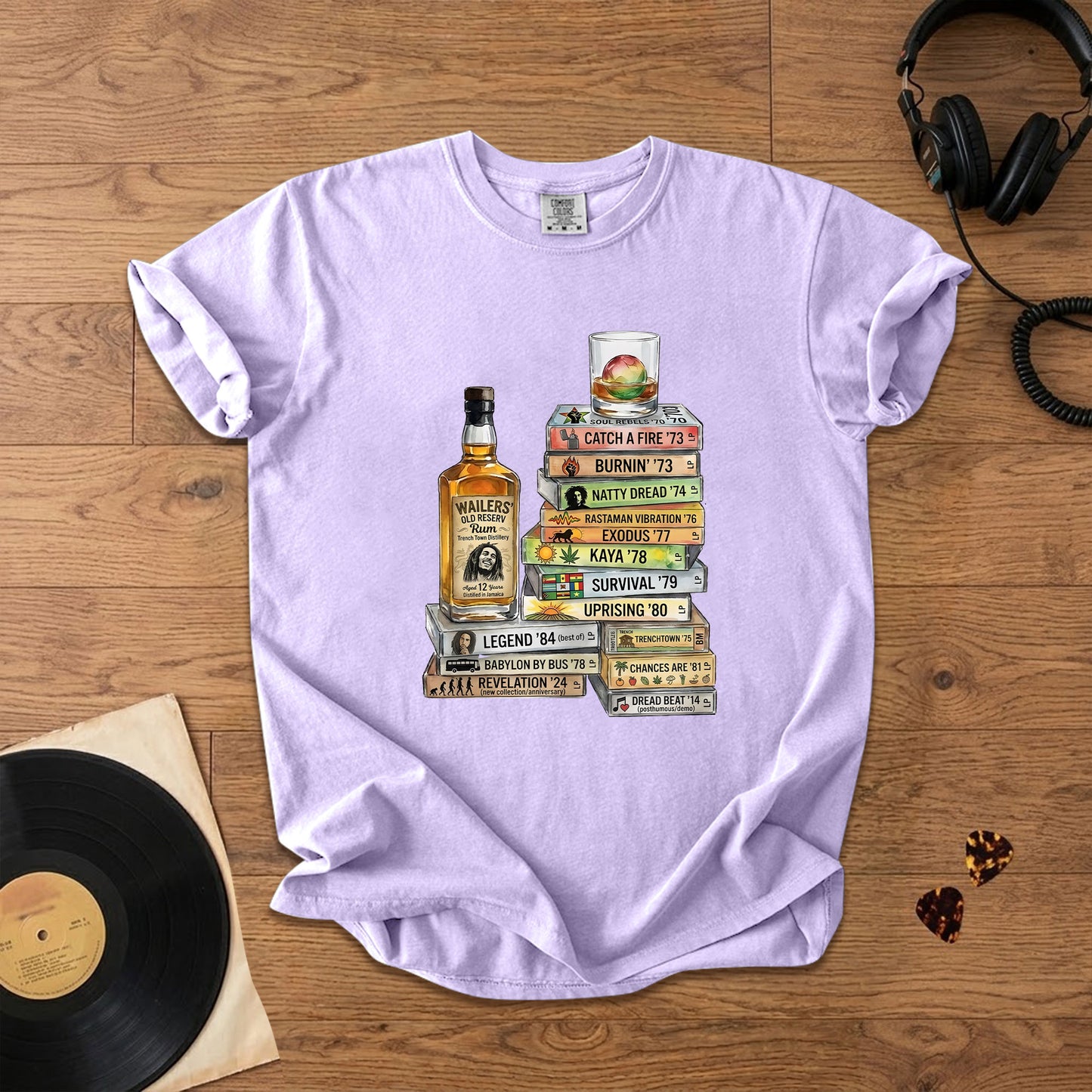 Bob Marley Cassette Album Collection T-Shirt – Retro Rock Music Bob Marley Merch Tee