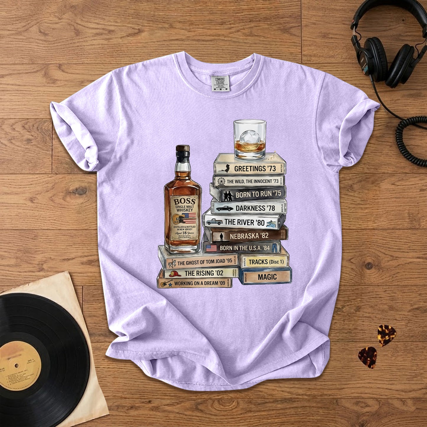 Bruce Springsteen Cassette Album Collection T-Shirt – Vinatge Rock Music Bruce Springsteen Merch Tee