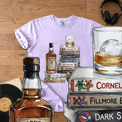 Deadhead Whisky Comfort Tee – Retro Grateful Dead Music Graphic Shirt