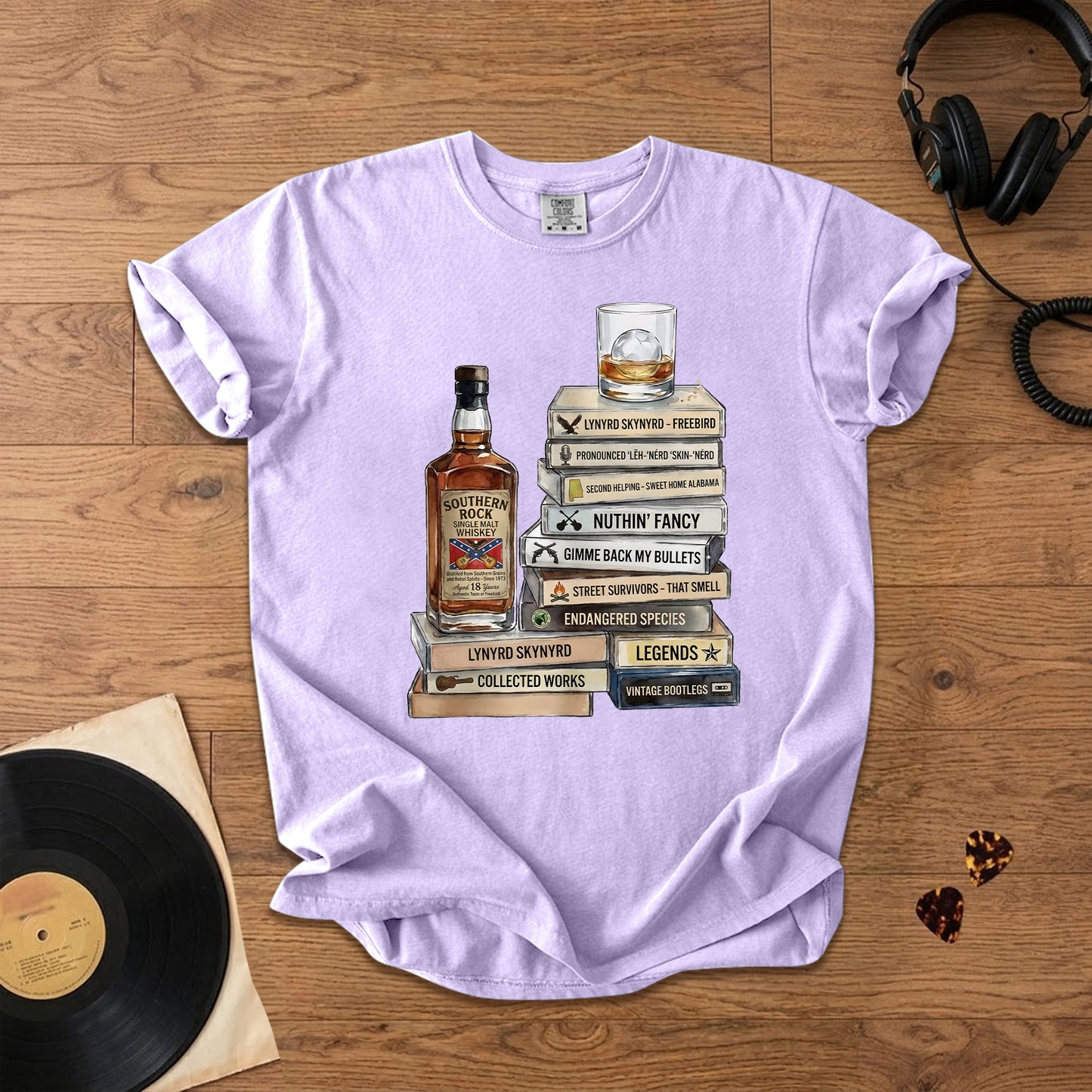 Lynyrd Skynyrd Cassette Album Collection T-Shirt – Retro Rock Music Lynyrd Skynyrd Merch Tee