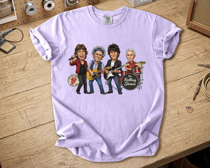 The Rolling Stones Comfort Colors Tee – Mick Jagger Keith Richards Band Members Tribute Classic Rock Shirt