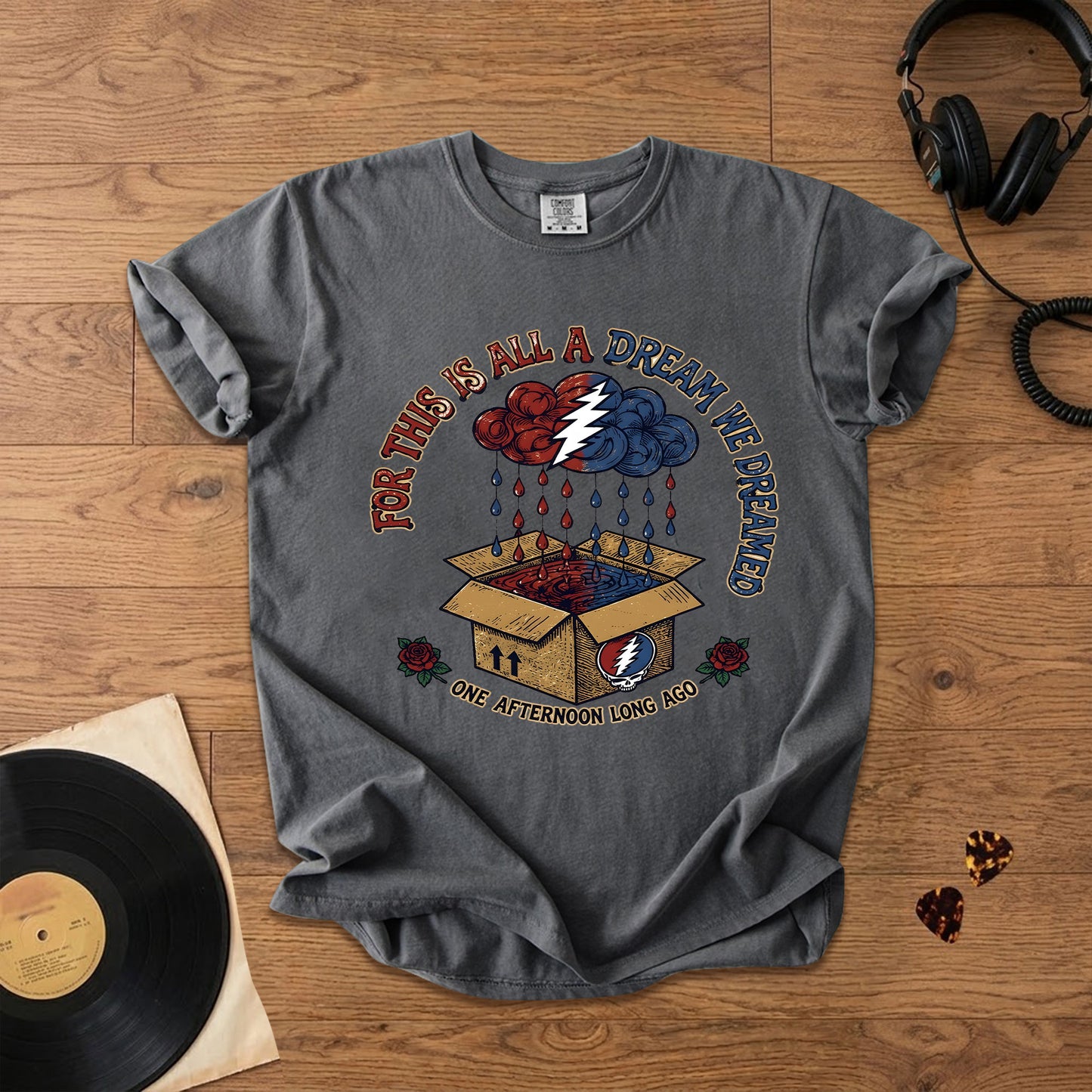Grateful Dead For This Is All A Dream We Dreamed Graphic T-Shirt – Retro Rock Metal Music Fan Merch Tee