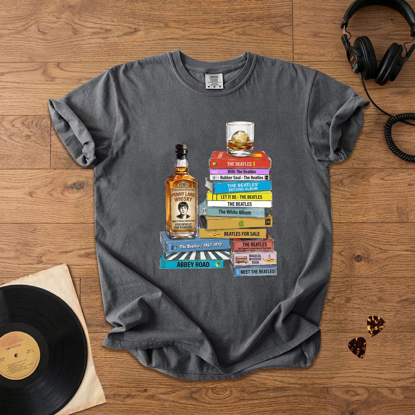 The Beatles Cassette Collection T-Shirt – Retro Music The Beatles Band Merch Tee