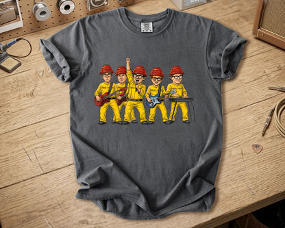 DEVO Comfort Colors Tee – Band Members Red Energy Dome Tribute New Wave Rock Shirt