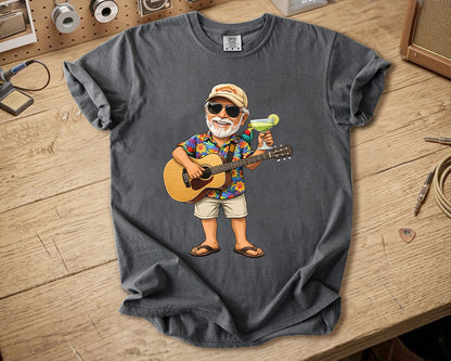 Jimmy Buffett Comfort Colors Tee – Margaritaville Guitar Vibes Island Lifestyle Shirt