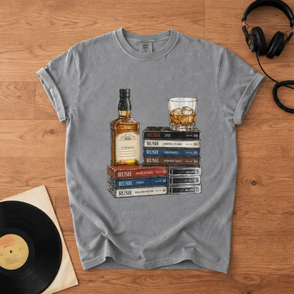 Rush Band Cassette Album Collection T-Shirt – Retro Rock Music Rush Band Merch Tee