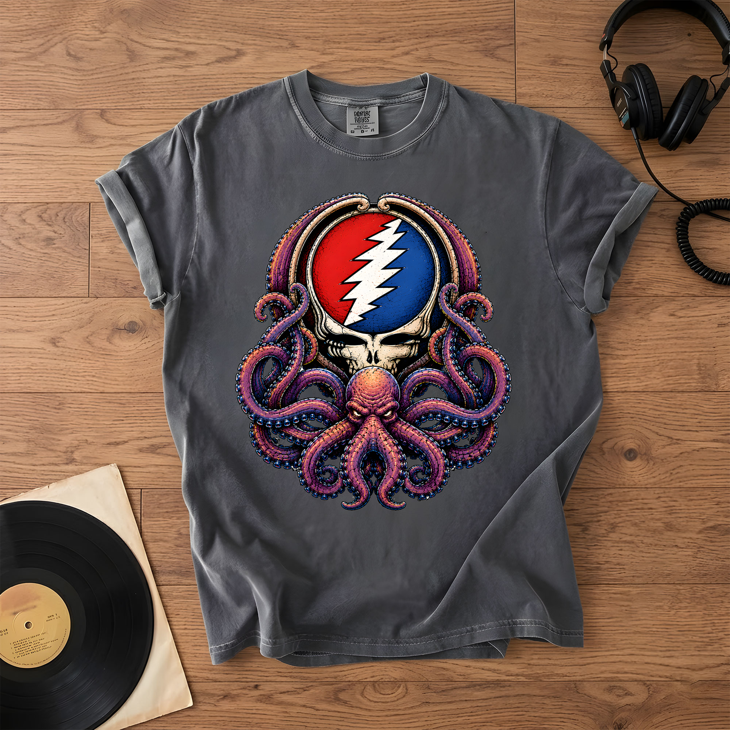 Grateful Dead Octopus Tentacles Graphic T-Shirt – Retro Rock Metal Music Fan Merch Tee