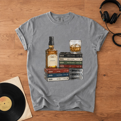 Queen Band Cassette Album Collection T-Shirt – Retro Rock Music Queen Band Merch Tee