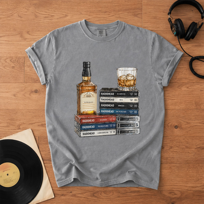 Radiohead Cassette Album Collection T-Shirt – Retro Music Jimmy Buffett Merch Tee
