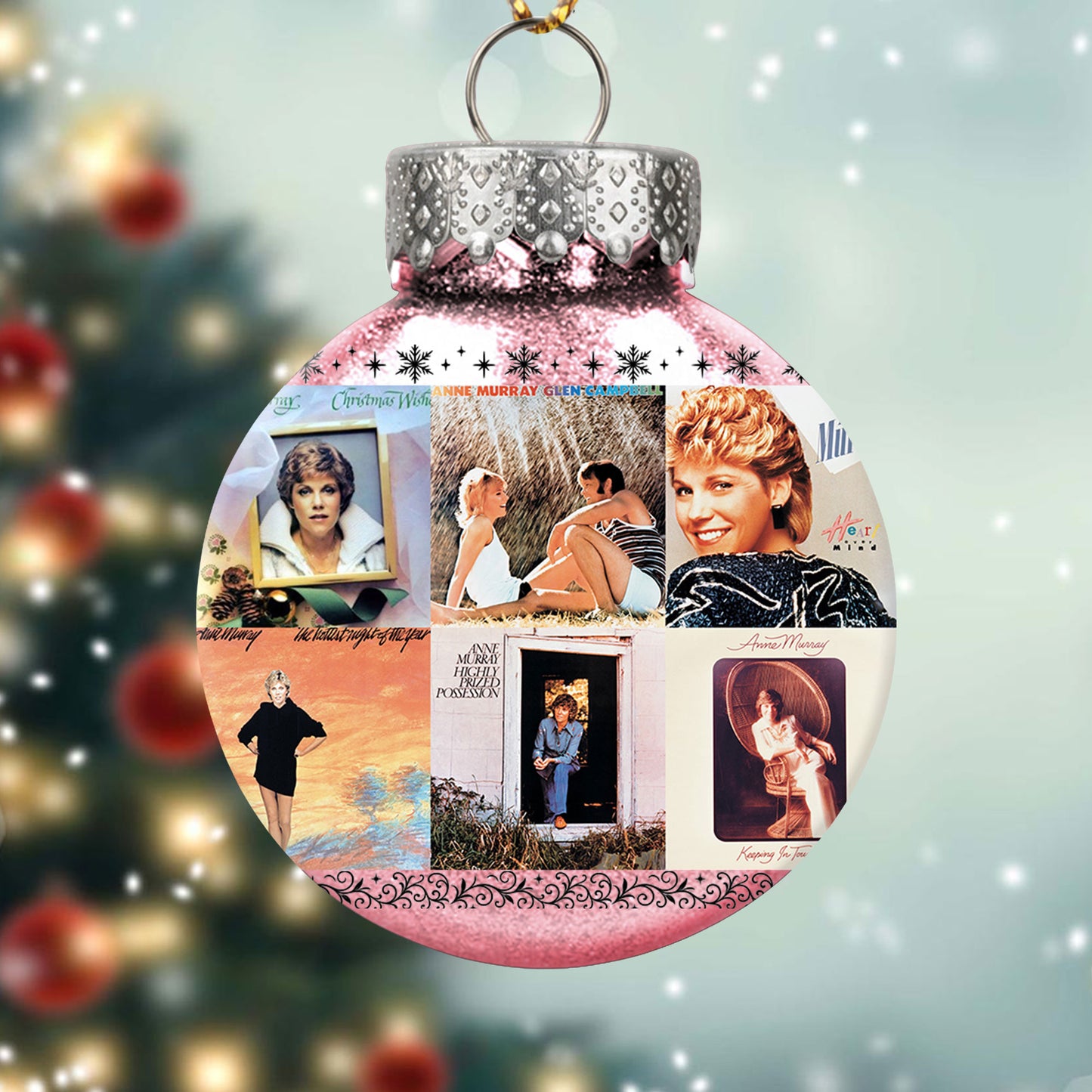 Anne Murray Album Collage Ornament – Classic Country & Pop Christmas Decoration