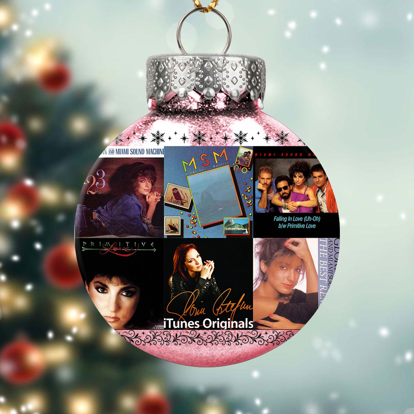 Gloria Estefan & Miami Sound Machine Album Collage Ornament – Latin Pop Christmas Decoration
