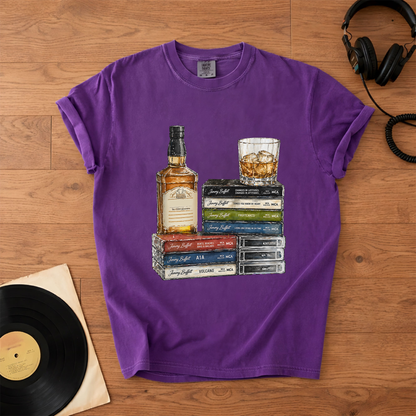 Jimmy Buffett Cassette Album Collection T-Shirt – Retro Music Jimmy Buffett Merch Tee