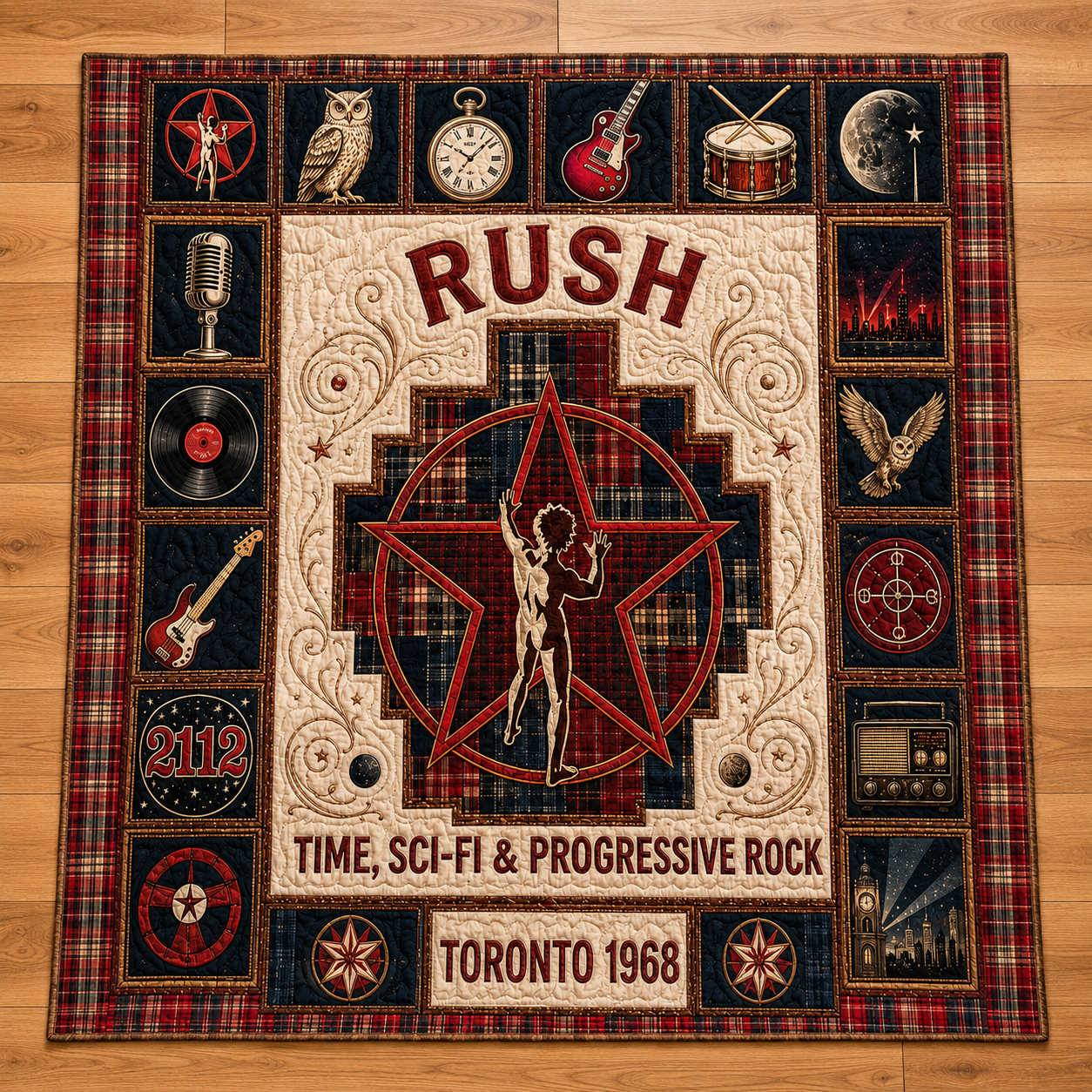 Rush Quilt Blanket – Iconic Symbols Inspired High Quality Quilt Blanket