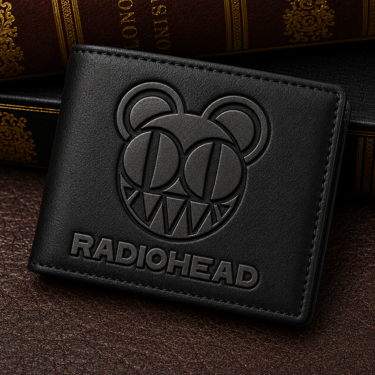 Radiohead Bear Wallet – Alternative Rock Inspired Leather Wallet (With Box)