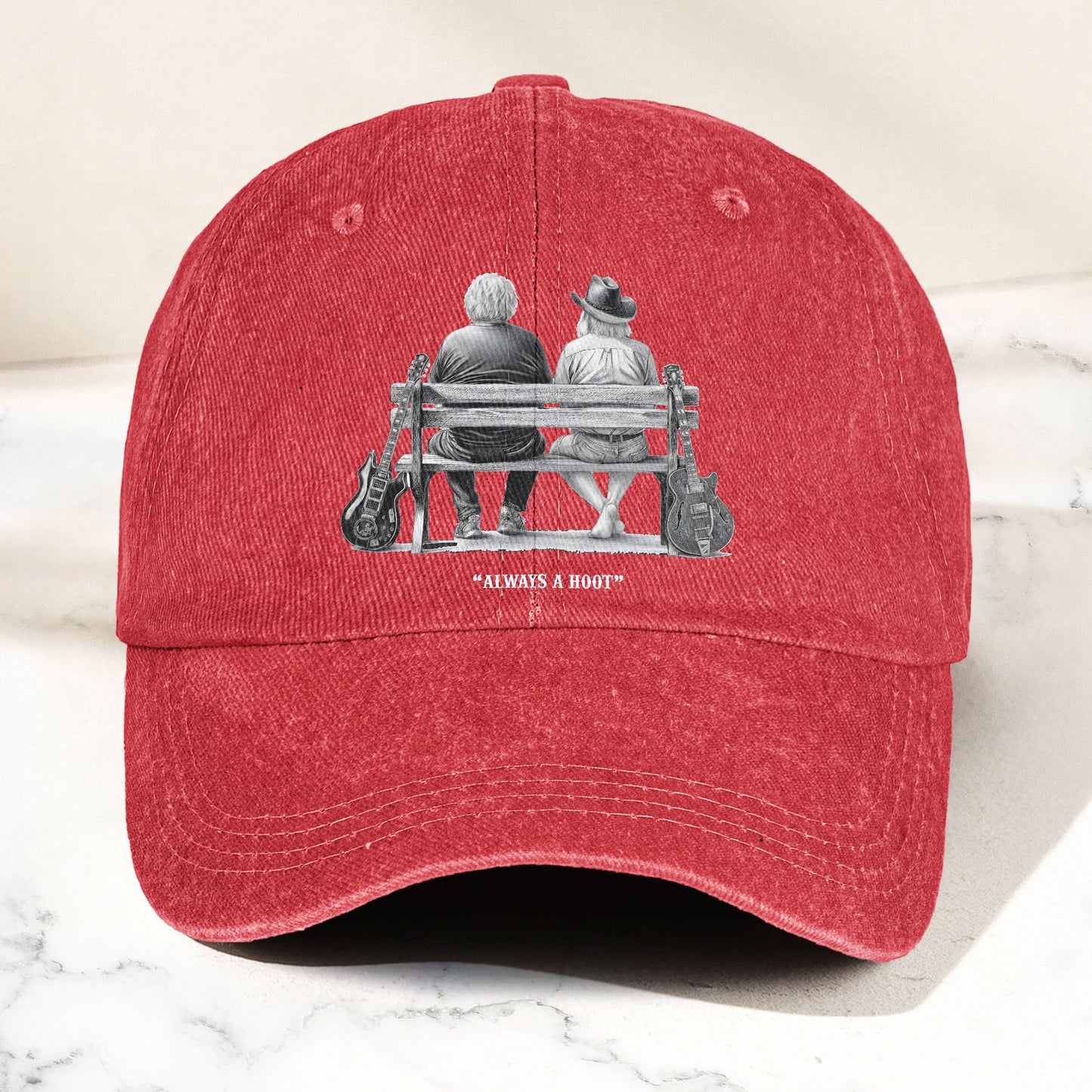 Grateful Dead Jerry Garcia Always A Hoot Music Merch Denim Cap – Retro Vintage Dad Cap Gift For Dad (With Box)