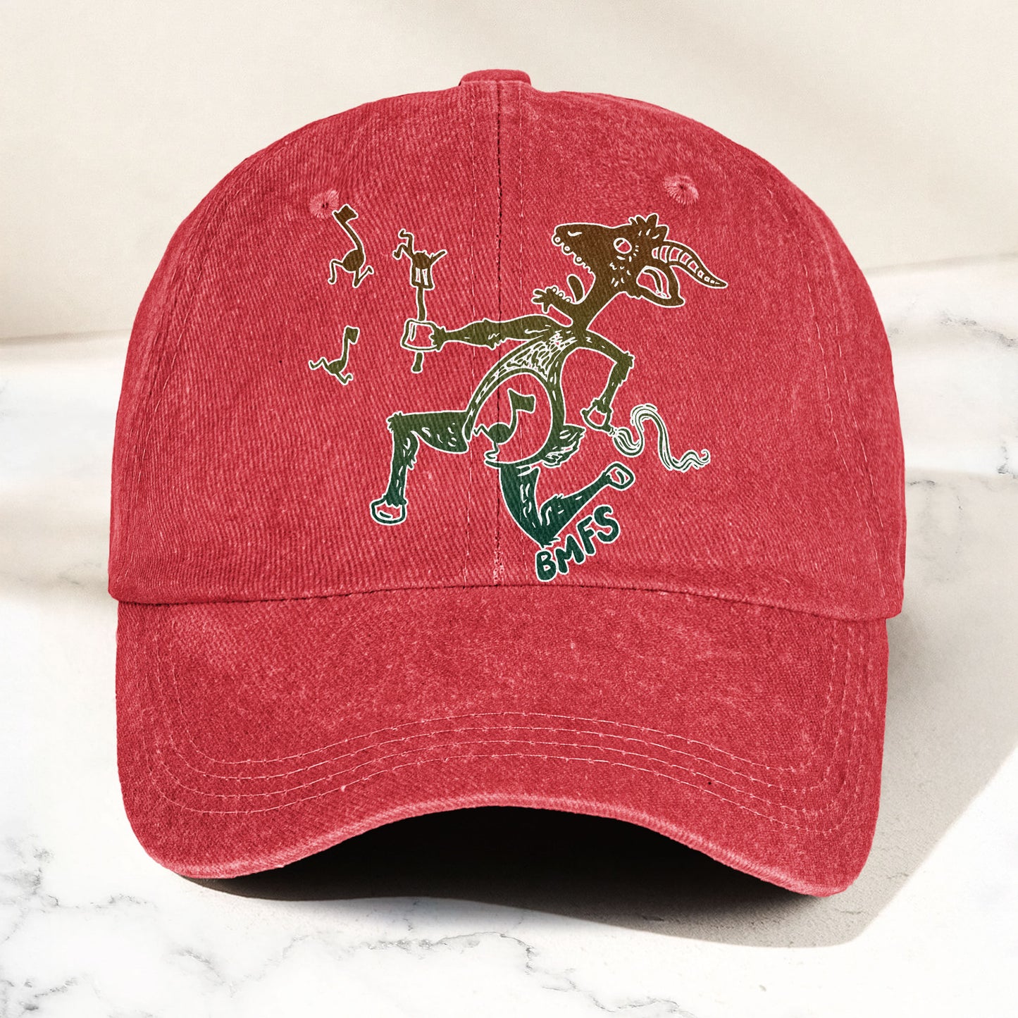 Billy Strings BMFS Dancing Goat Graphic Music Merch Denim Cap – Retro Vintage Dad Cap Gift For Dad (With Box)