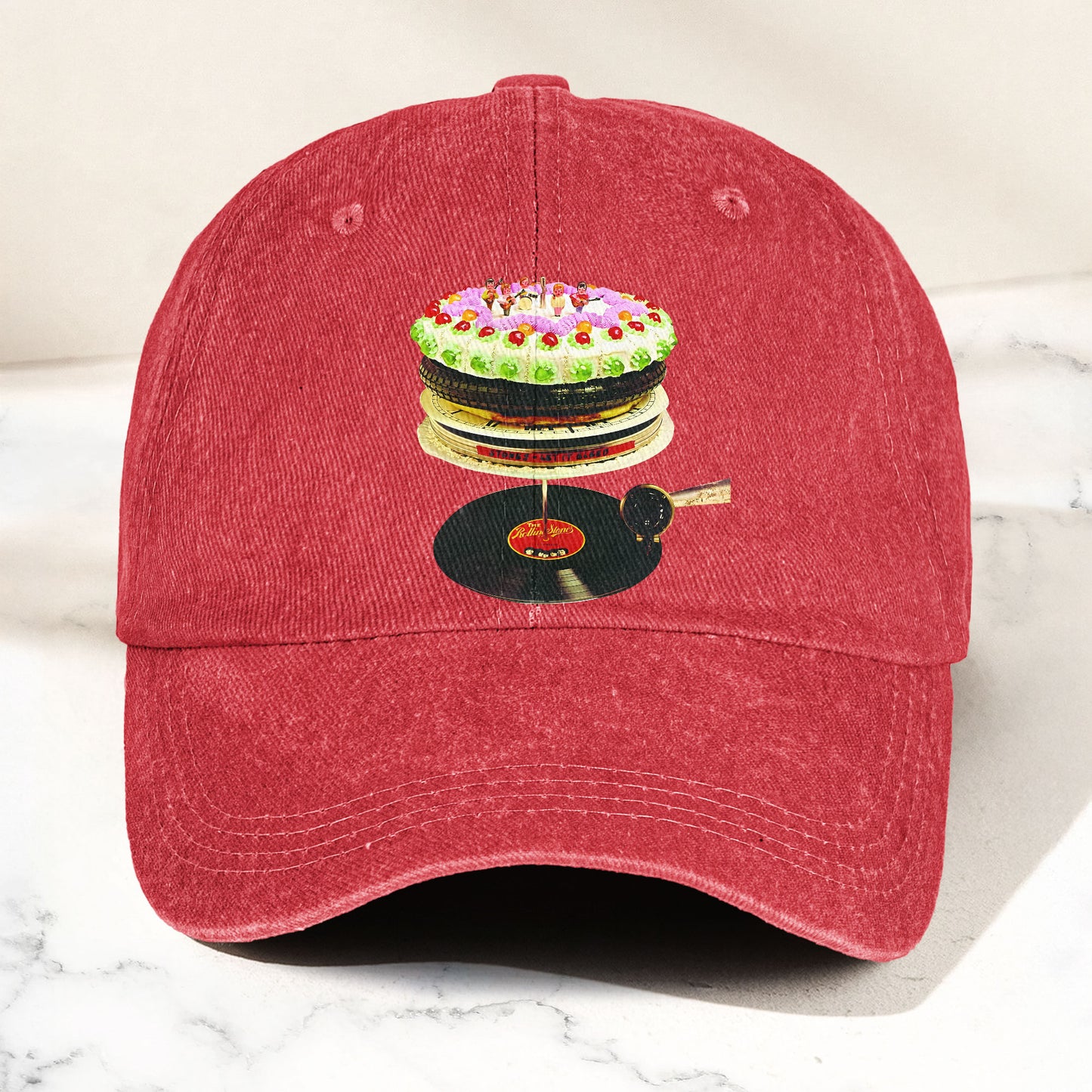 The Rolling Stones Let It Bleed Music Merch Denim Cap – Retro Vintage Dad Cap Gift For Dad (With Box)