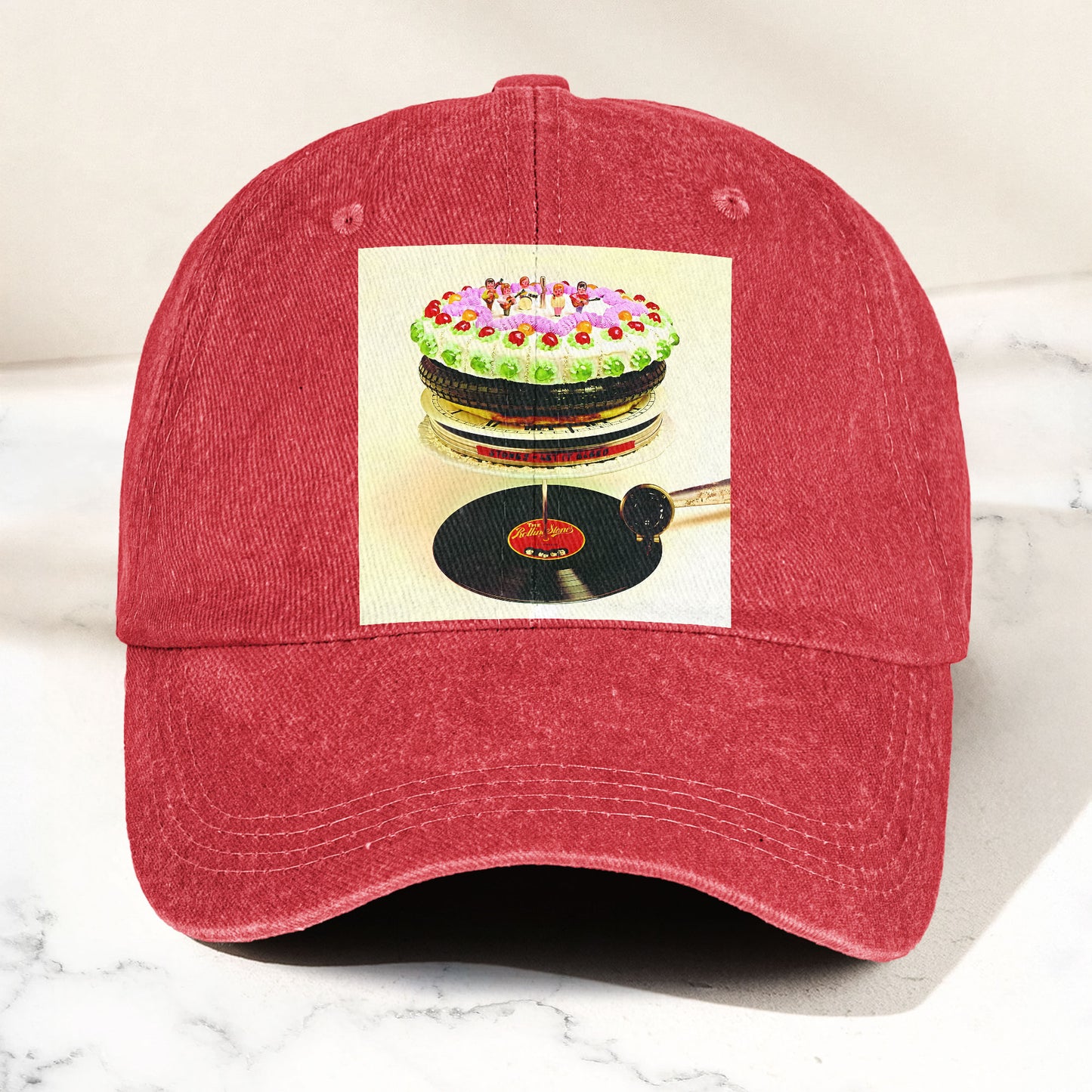 The Rolling Stones Let It Bleed Music Merch Denim Cap – Retro Vintage Dad Cap Gift For Dad (With Box)