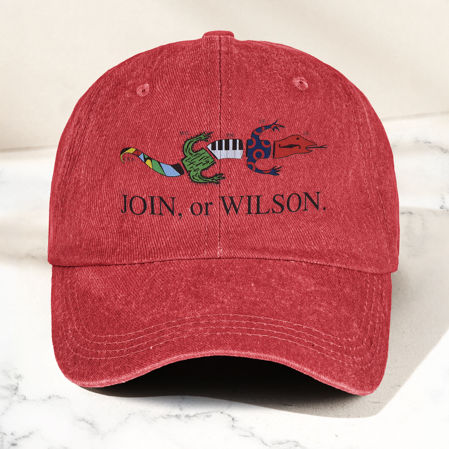 Join or Wilson Vintage Denim Cap – Retro Music Wilson Band Cap Gift For Dad (With Box)