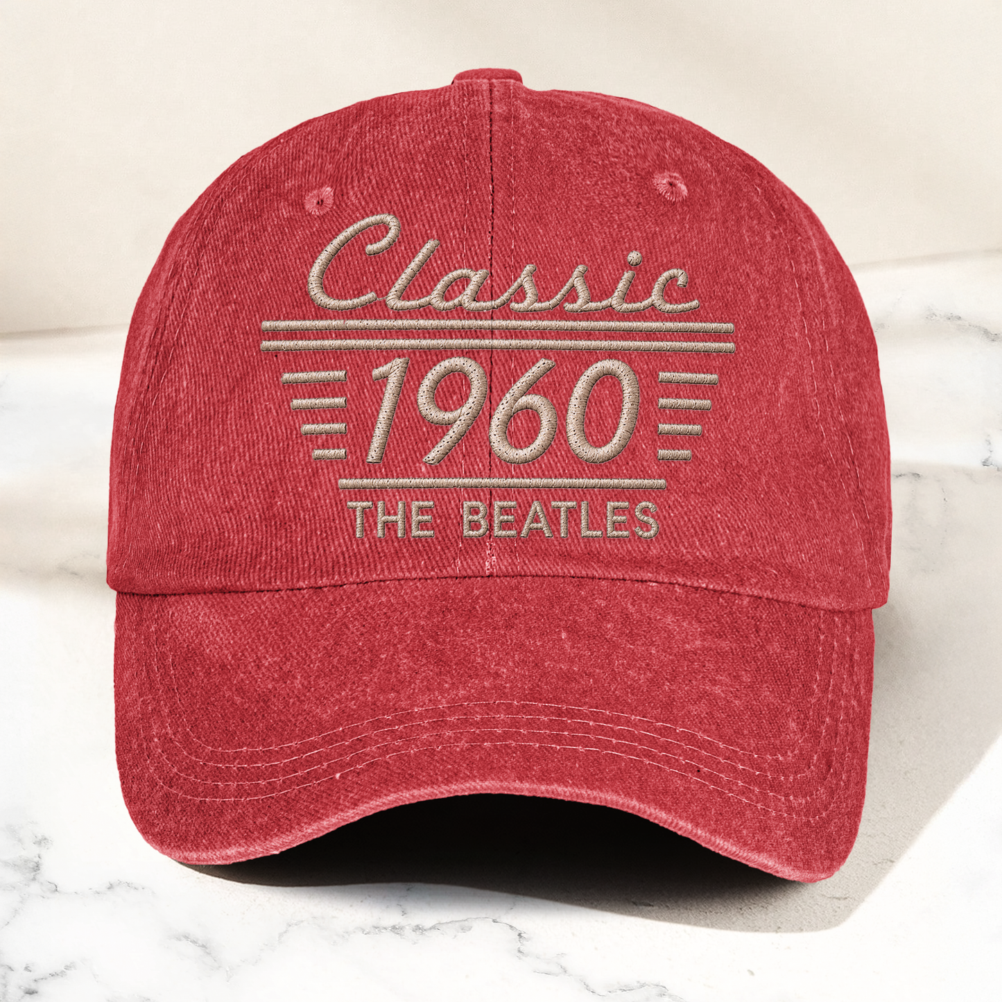 The Beatles Classic 1960 Est Rock And Roll Pop Band Music Merch Graphic Denim Cap – Retro Vintage Dad Cap Gift For Dad (With Box)