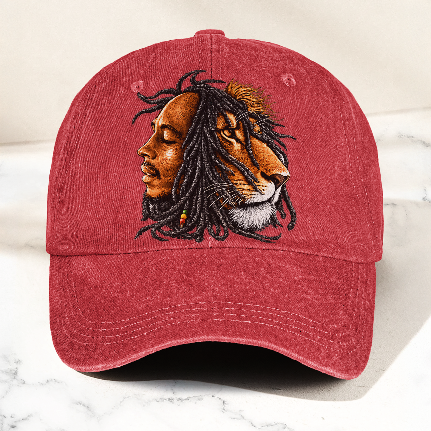 Bob Marley Lion of Judah Reggae Music Merch Vintage Rasta Graphic Denim Cap – Retro Vintage Dad Cap Gift For Dad (With Box)