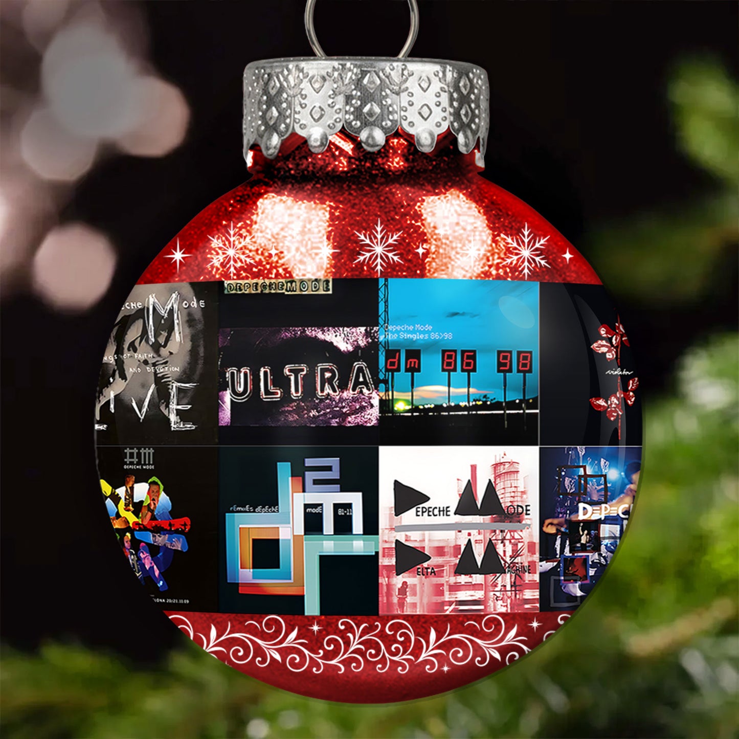 Depeche Mode Ball Ornament – A Synthwave Symphony for the Holiday Season