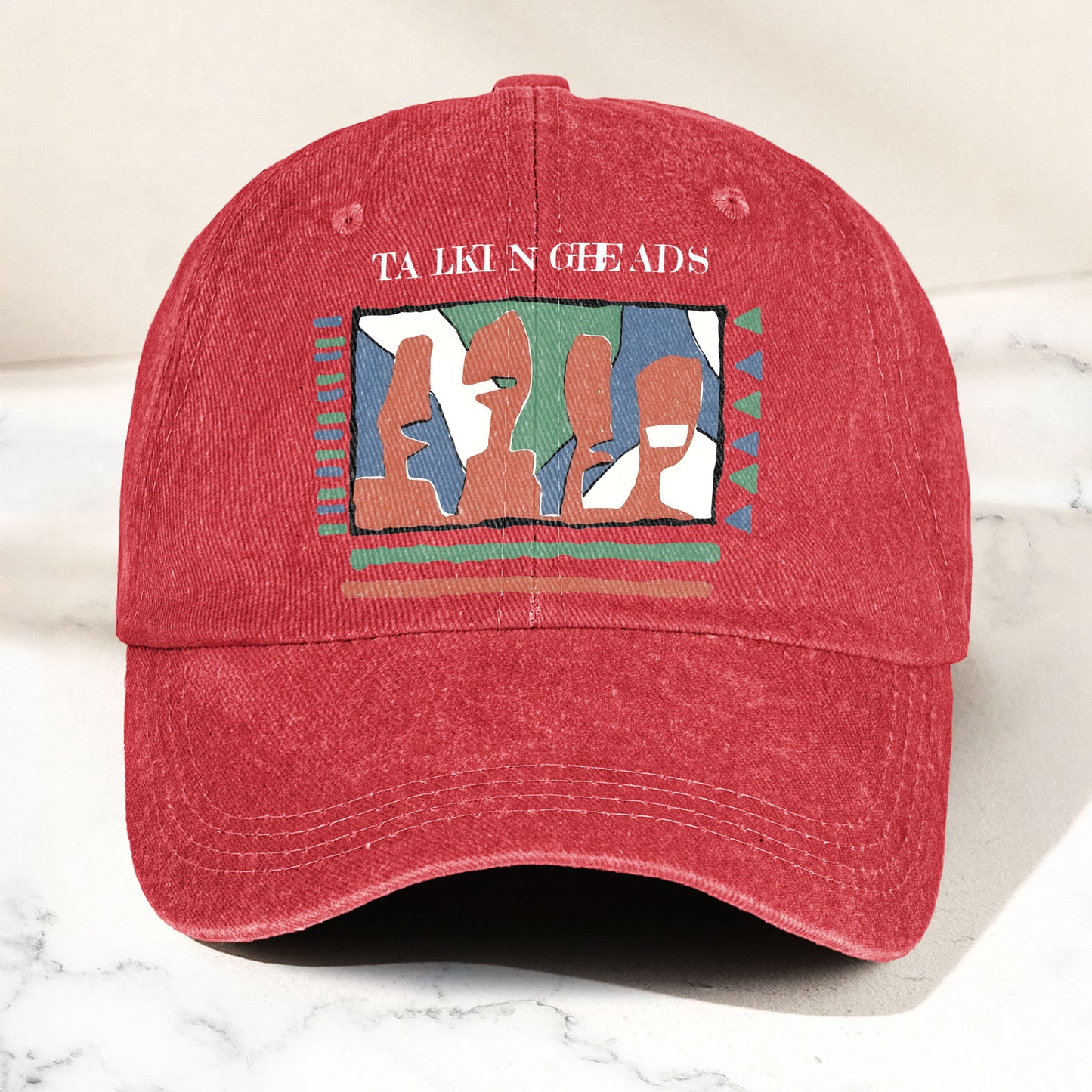 Talking Head Artwork Denim Cap – Retro Talking Head Tribute Merch Dad Hat (With Box)