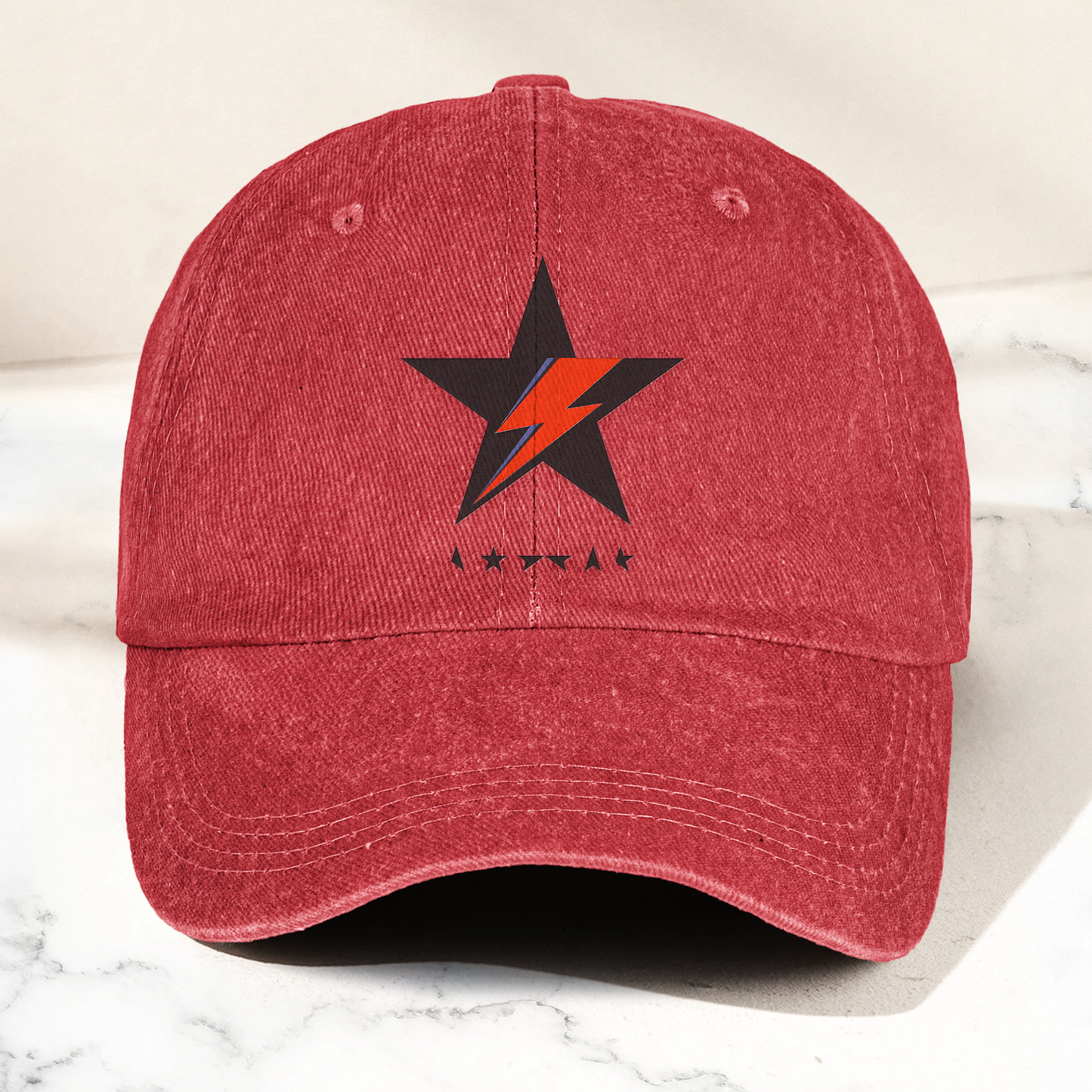 David Bowie Blackstar Ziggy Lightning Denim Cap – Retro Music Cap Gift For Dad (With Box)