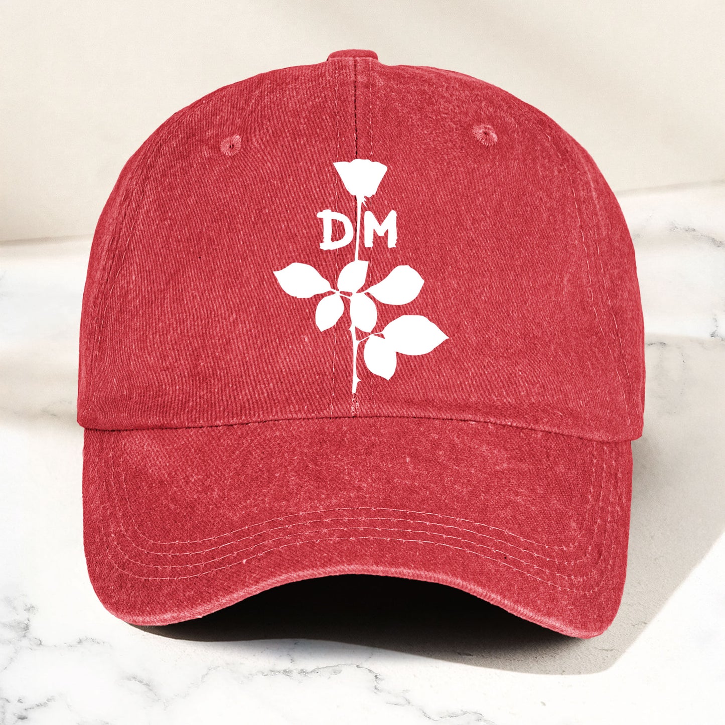 Depeche Mode Rose Denim Cap – Retro  Depeche Mode Tribute Merch Dad Hat (With Box)