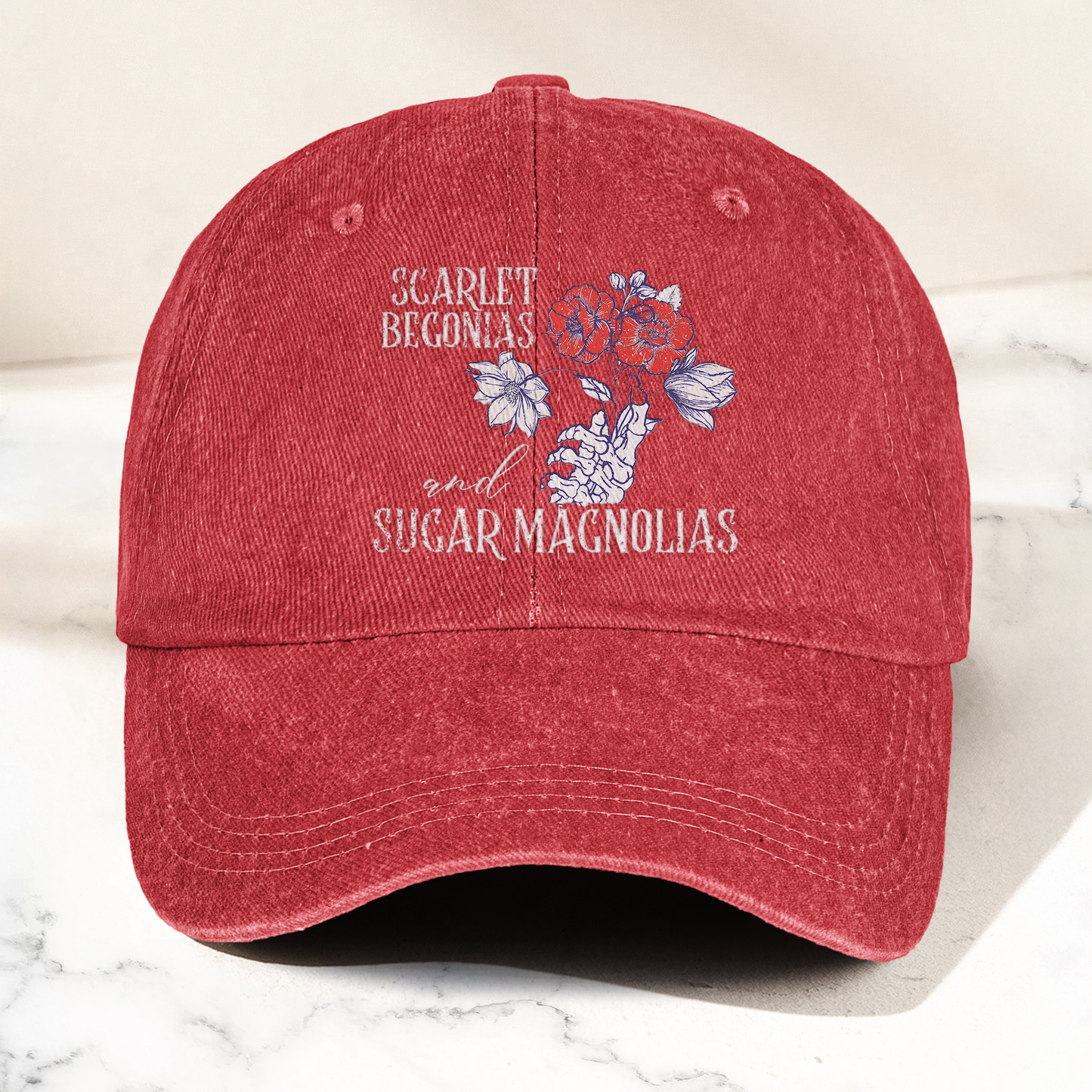 Grateful Dead Scarlet Begonias Denim Cap – Vintage Music Grateful Dead Merch Gift for Dad (With Box)
