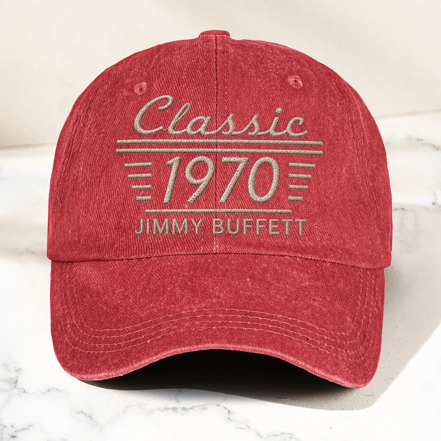 Jimmy Buffett Classic 1970 Est Margaritaville Tropical Rock Music Merch Graphic Denim Cap – Retro Vintage Dad Cap Gift For Dad (With Box)