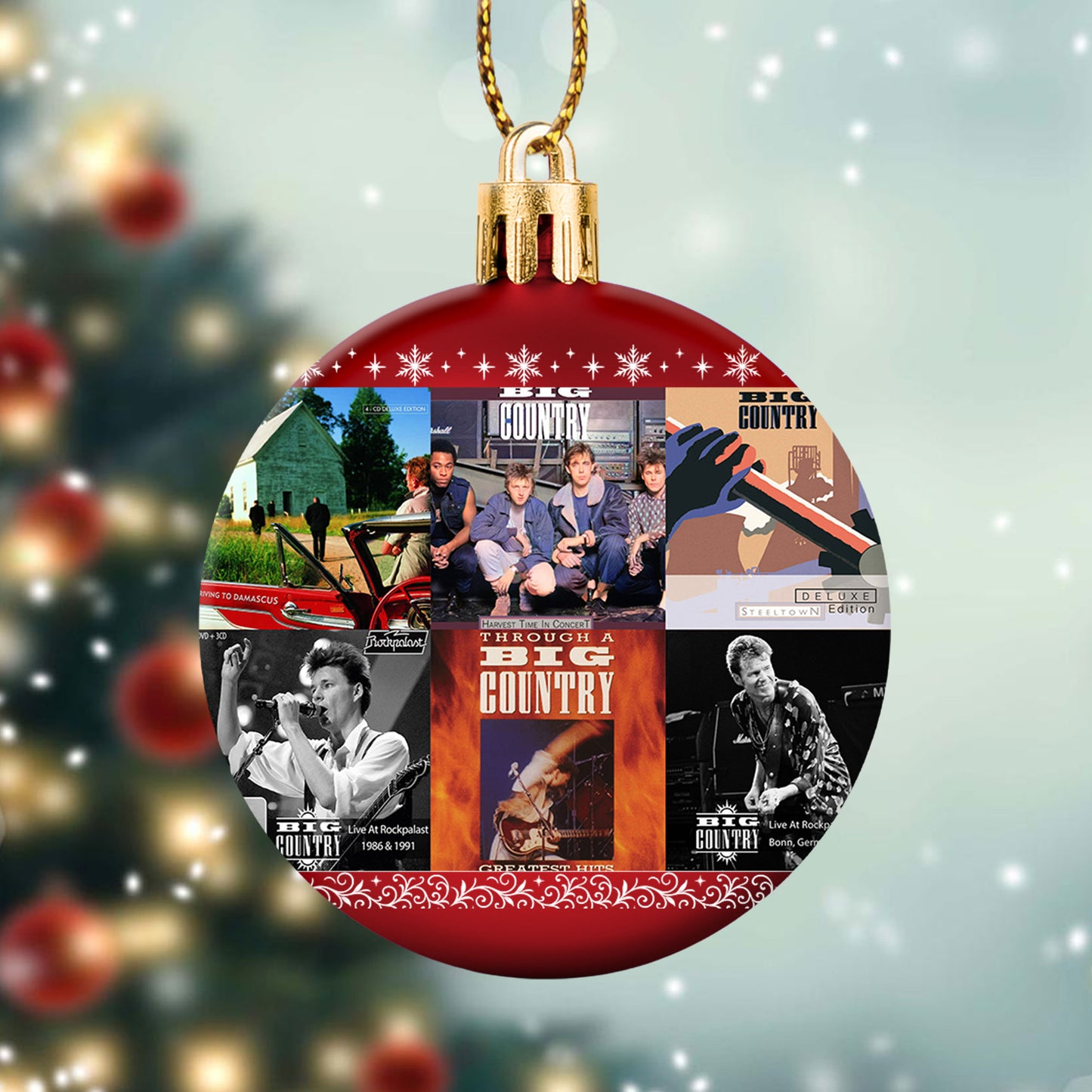 Big Country Album Collage Ornament – Classic Rock Christmas Decoration