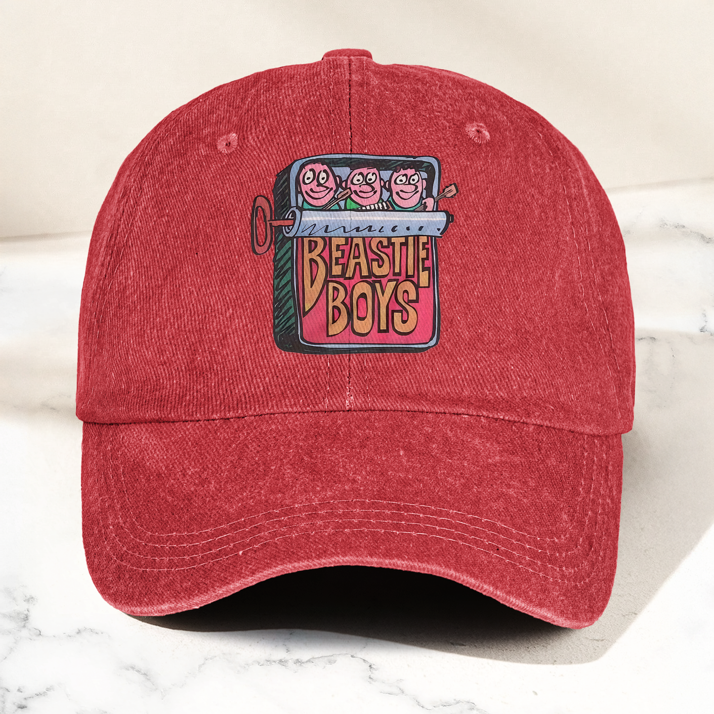 Beastie Boys Hello Nasty Graphic Denim Cap – Retro Rock Music Fan Cap Gift For Dad (With Box)