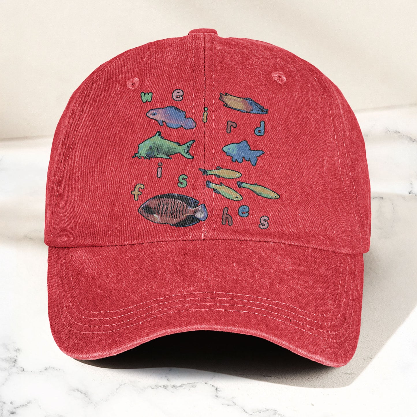 Radiohead Weird Fishes Denim Cap – Radiohead Tribute Merch Dad Hat (With Box)