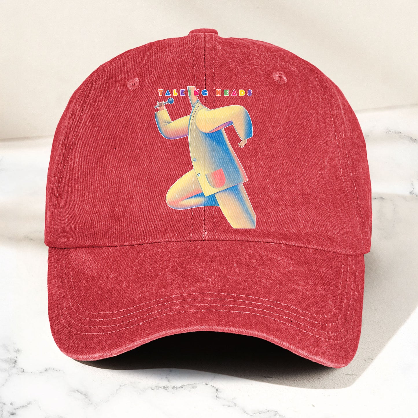 Talking Heads 80s The Band & Their Music Denim Cap – Retro Music Fan Cap Gift For Dad (With Box)