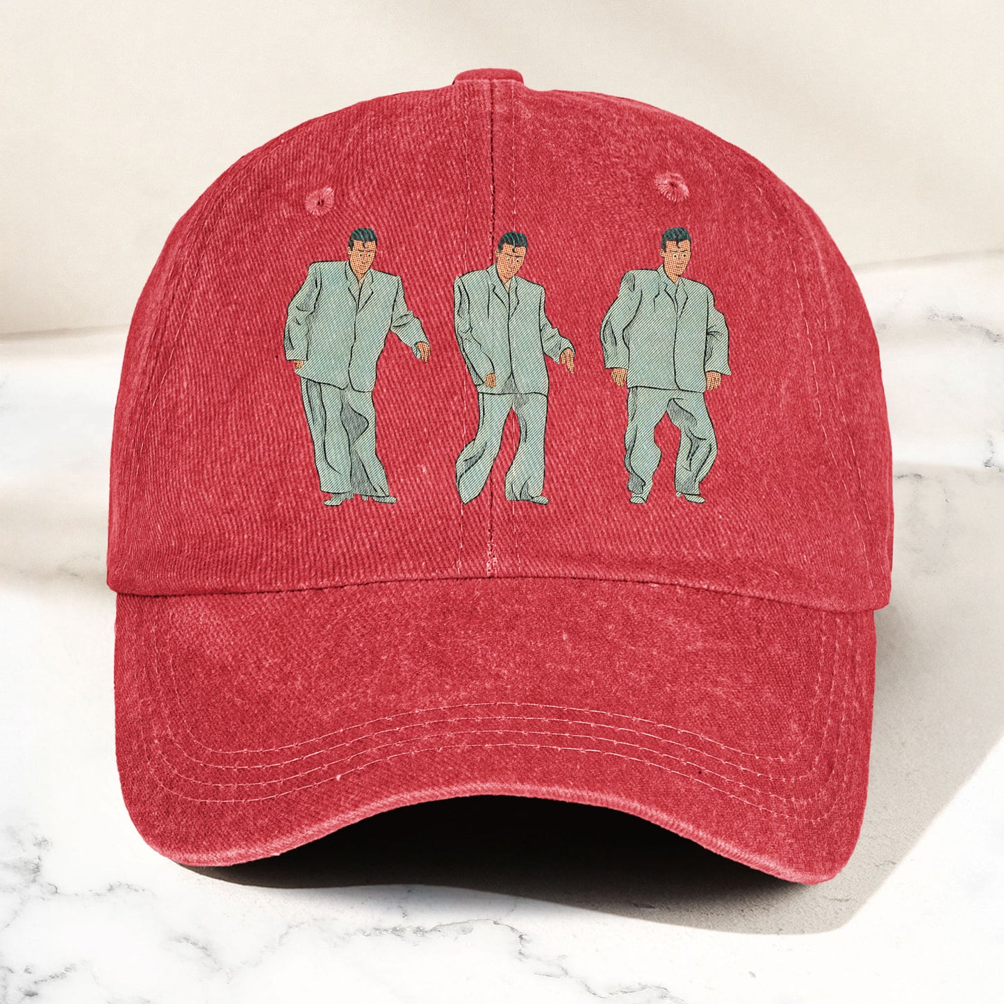 Vintage Comic Talking Heads Denim Cap – Talking Heads Tribute Merch Dad Hat (With Box)
